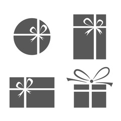 Set of gift box icons
