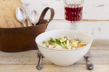 Olivier - A traditional Russian salad
