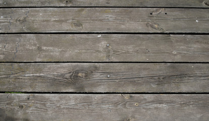 Vintage wooden panel with horizontal planks and gaps
