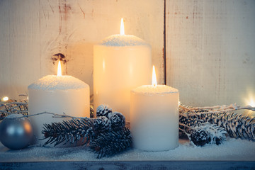 Warm Christmas candles