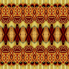 Vector Seamless Ornate Tribal Pattern