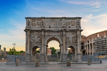 Fototapeta na wymiar Arch of Constantine - Rome - Italy