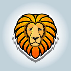 A Lion head mascot logo vector illustration, t-shirt graphic.