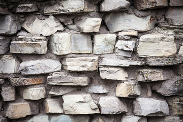 Medieval wall made from stones
