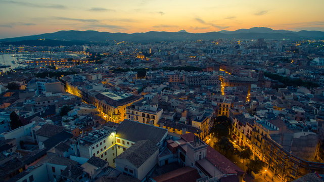 Palma De Mallorca At Night