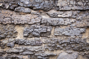 Medieval wall made from stones