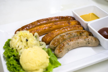 Mix sausage on the dish 