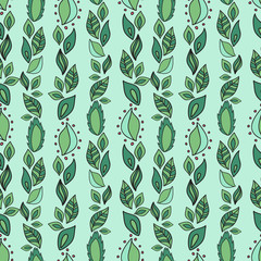 Seamless pattern with leafs.