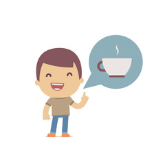 illustration of a simple flat style funny casual character