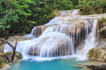Tropical Waterfall in deep forest of Thailand