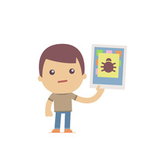 illustration of a simple flat style funny casual character