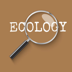 Ecology Magnifying glass concept illustration