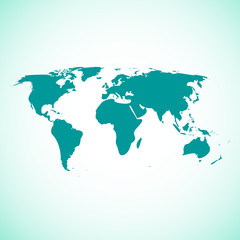 World map illustration green