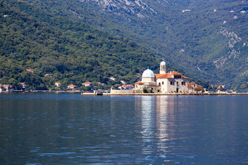 Church of Our Lady on rock island in Perast