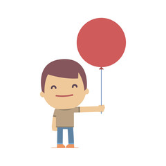 illustration of a simple flat style funny casual character