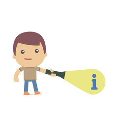 illustration of a simple flat style funny casual character