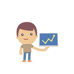 illustration of a simple flat style funny casual character