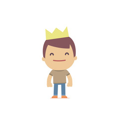 illustration of a simple flat style funny casual character