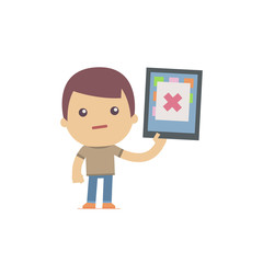 illustration of a simple flat style funny casual character