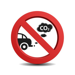 Stop the engine sign, isolated on white background