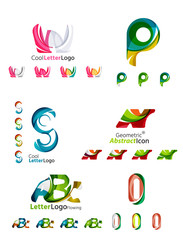 Letter business emblem collection