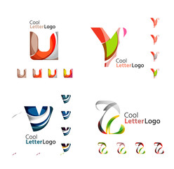 Letter business emblem collection