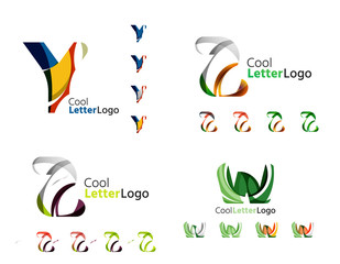 Letter business emblem collection