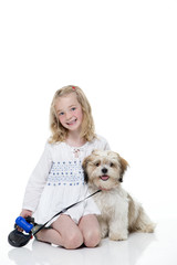 Little Girl and Her Dog