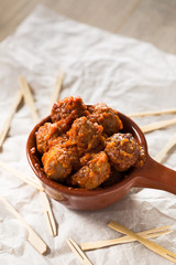 Meatballs vertical copy space