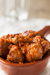 Meatballs vertical copy space