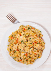 Chicken Breast with Rice and vegetables