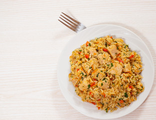 Chicken Breast with Rice and vegetables