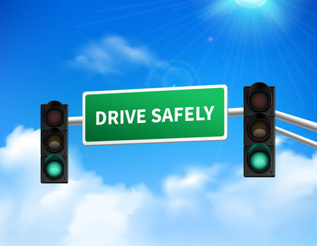 Drive Safely Memorial Sign Sticker Icon