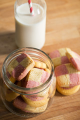 colored butter biscuits
