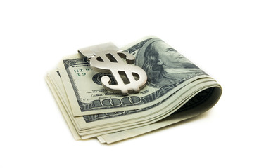 Stack of a hundred dollars bills