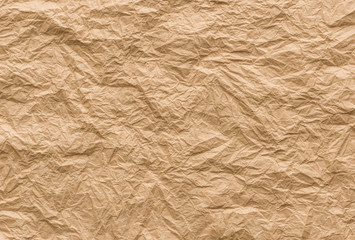 background and texture of brown Wrinkled paper