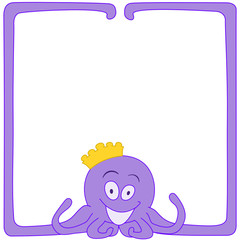 Carte invitation cadre photo pieuvre