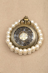 clock on the white background