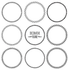 set of decorative frame doodle