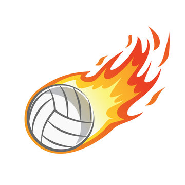 flaming volley ball