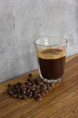 Hot coffee.