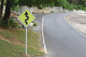 Curve signs.