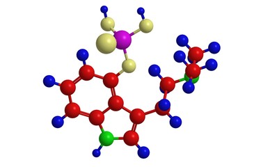 Molecular structure of psilocybin