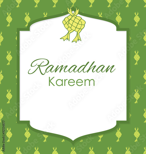 "Ramadhan card with ketupat background" Stock image and 