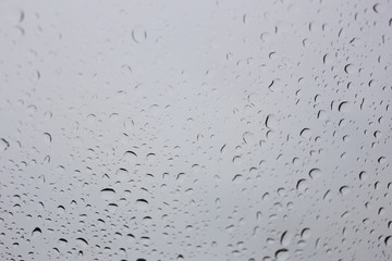Rain drops on glass background.