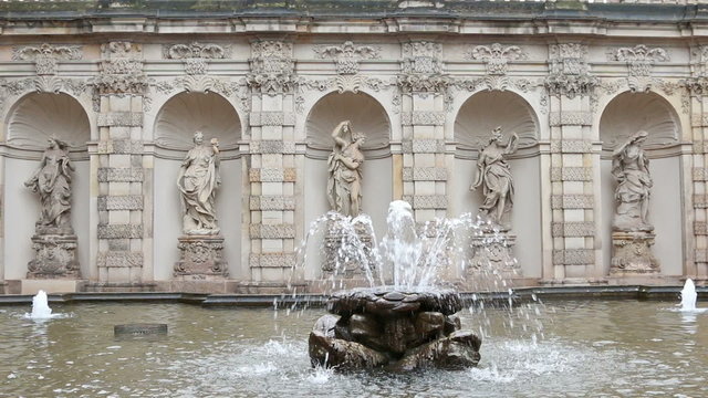 Nymphenbad fountain in Zwinger palace