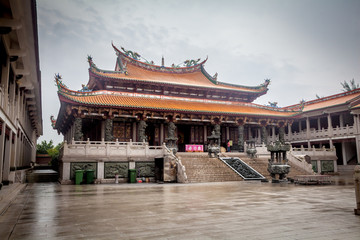 Naklejka premium A-Ma cultural village in the rainy day, Macau
