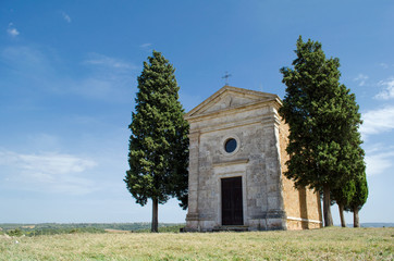 Fototapeta na wymiar Tuscany Church in Rural Italy