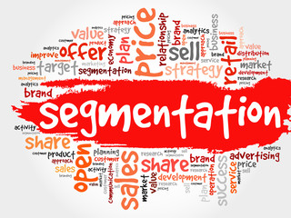 Segmentation word cloud, business concept