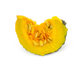 Pumpkin slice isolated on white background